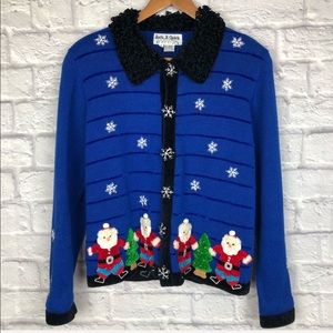 🍃 Festive Santa Christmas Sweater Snowflakes
